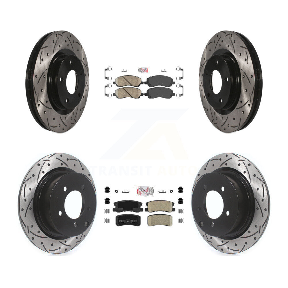 Transit Auto KDA-100650 Disc Brake Kit for 2007-2017 Mitsubishi Lancer, Mitsubishi Outlander, Chrysler 200 & more - Front and Rear product image