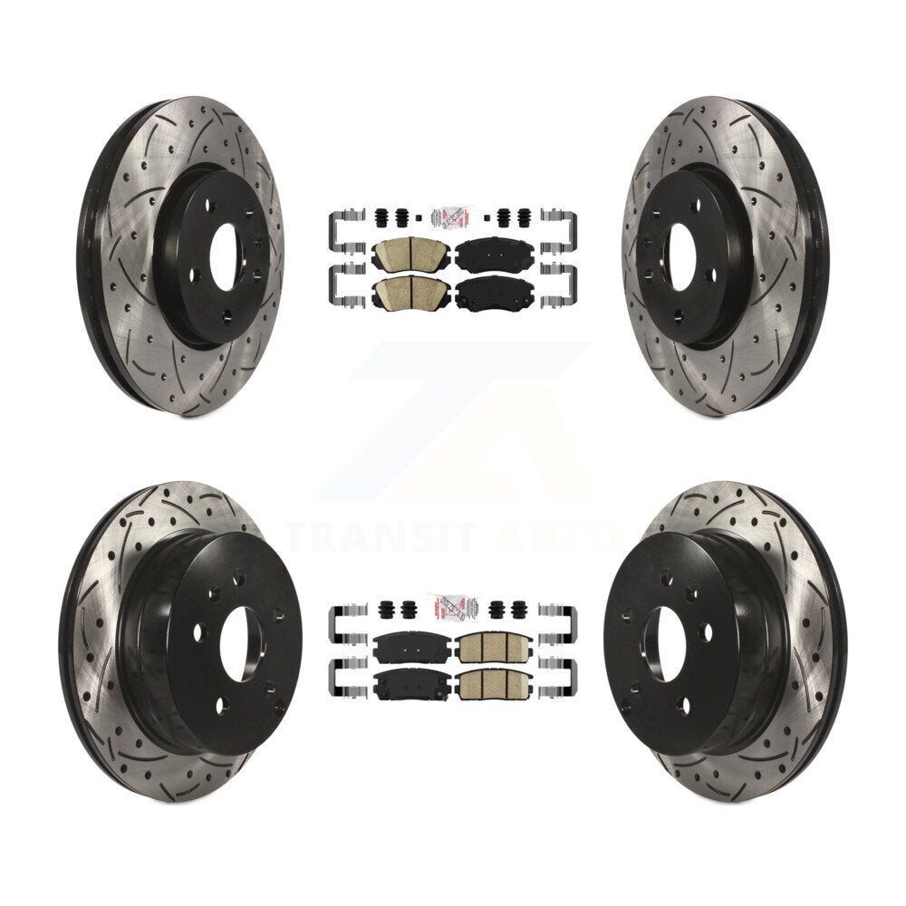 Transit Auto KDA-100785 Disc Brake Kit for 2010-2017 GMC Terrain, Chevrolet Equinox - Front and Rear product image