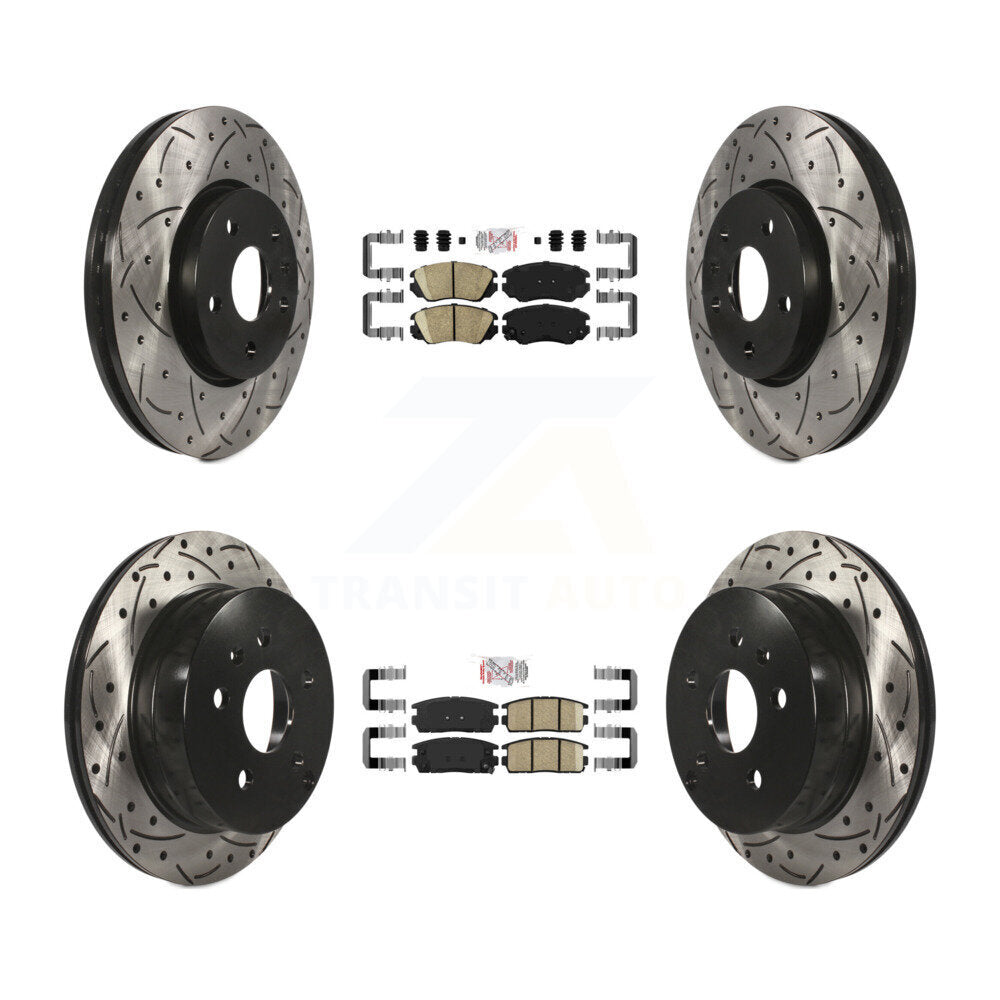 Transit Auto KDA-100786 Disc Brake Kit for 2010-2017 GMC Terrain, Chevrolet Equinox - Front and Rear product image