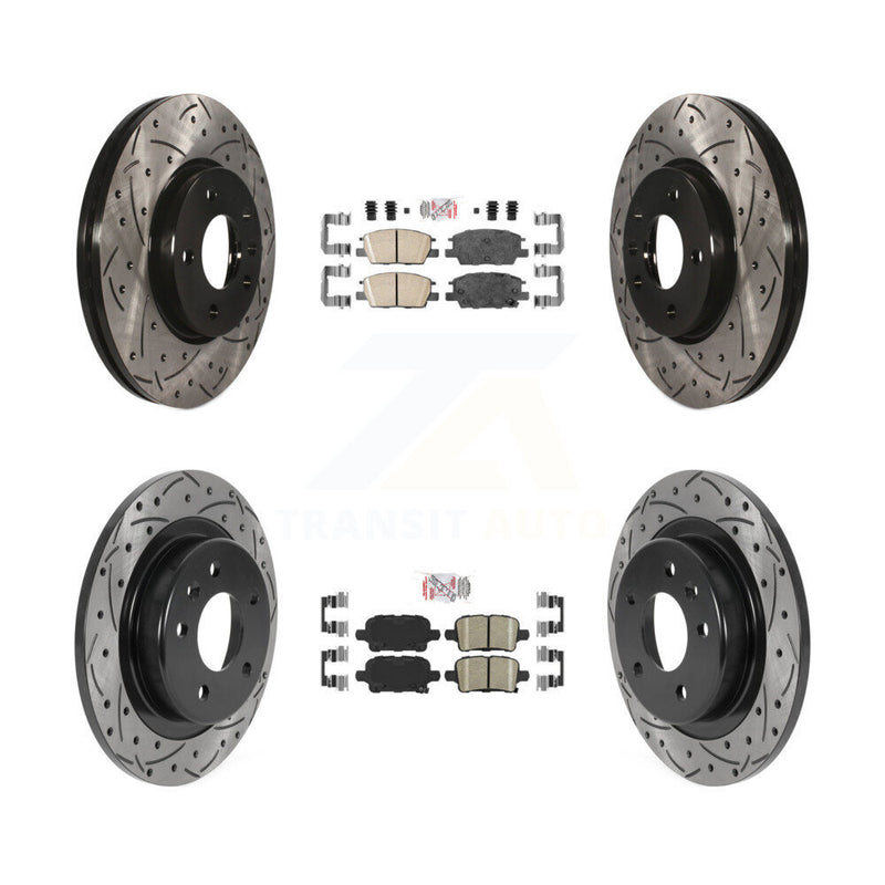 Transit Auto KDA-100798 Disc Brake Kit for 2016-2019 Chevrolet Equinox, GMC Terrain, Buick LaCrosse & more - Front and Rear product image
