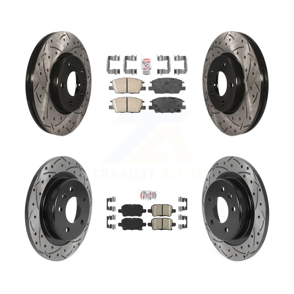Transit Auto KDA-100800 Disc Brake Kit for 2016-2019 Chevrolet Equinox, GMC Terrain, Buick LaCrosse & more - Front and Rear product image