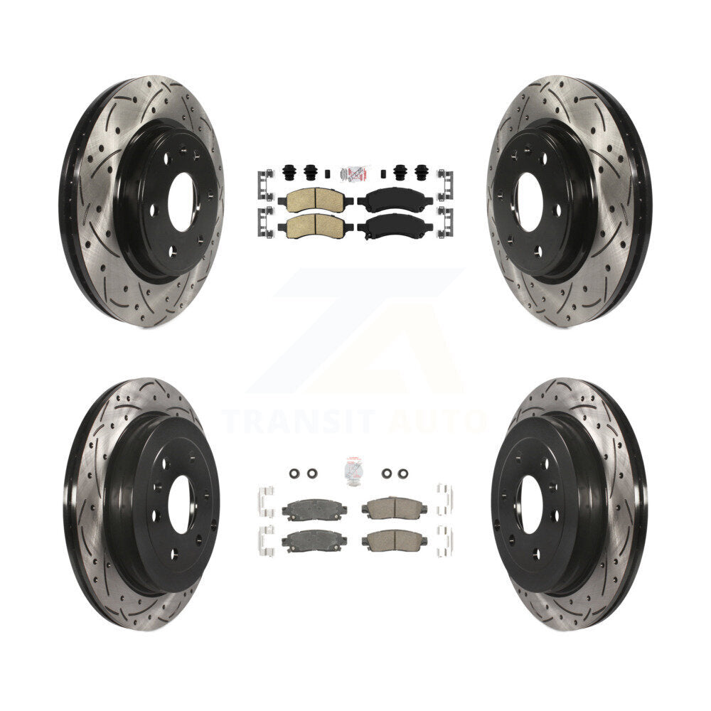 Transit Auto KDA-100889 Disc Brake Kit for 2007-2017 GMC Acadia Limited, Chevrolet Traverse, Buick Enclave & more - Front and Rear product image