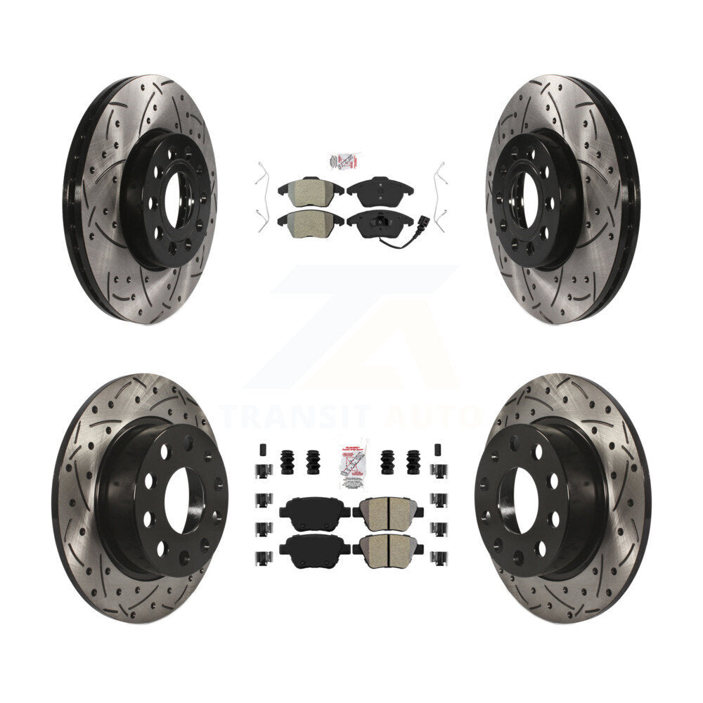 Transit Auto KDA-101020 Disc Brake Kit for 2017-2018 Volkswagen Jetta - Front and Rear product image