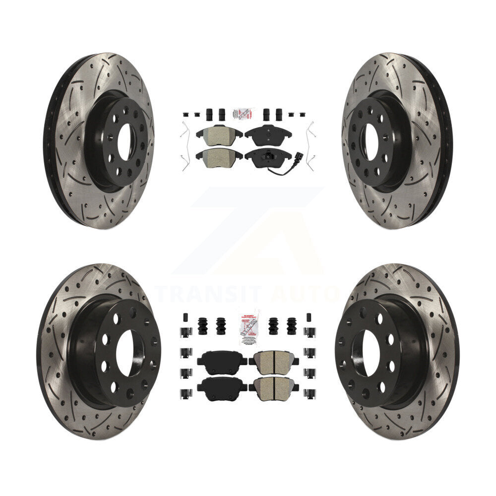 Transit Auto KDA-101025 Disc Brake Kit for 2017-2018 Volkswagen Jetta - Front and Rear product image