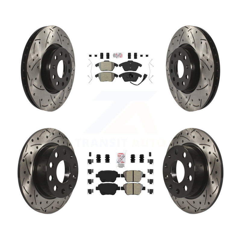 Transit Auto KDA-101025 Disc Brake Kit for 2017-2018 Volkswagen Jetta - Front and Rear product image