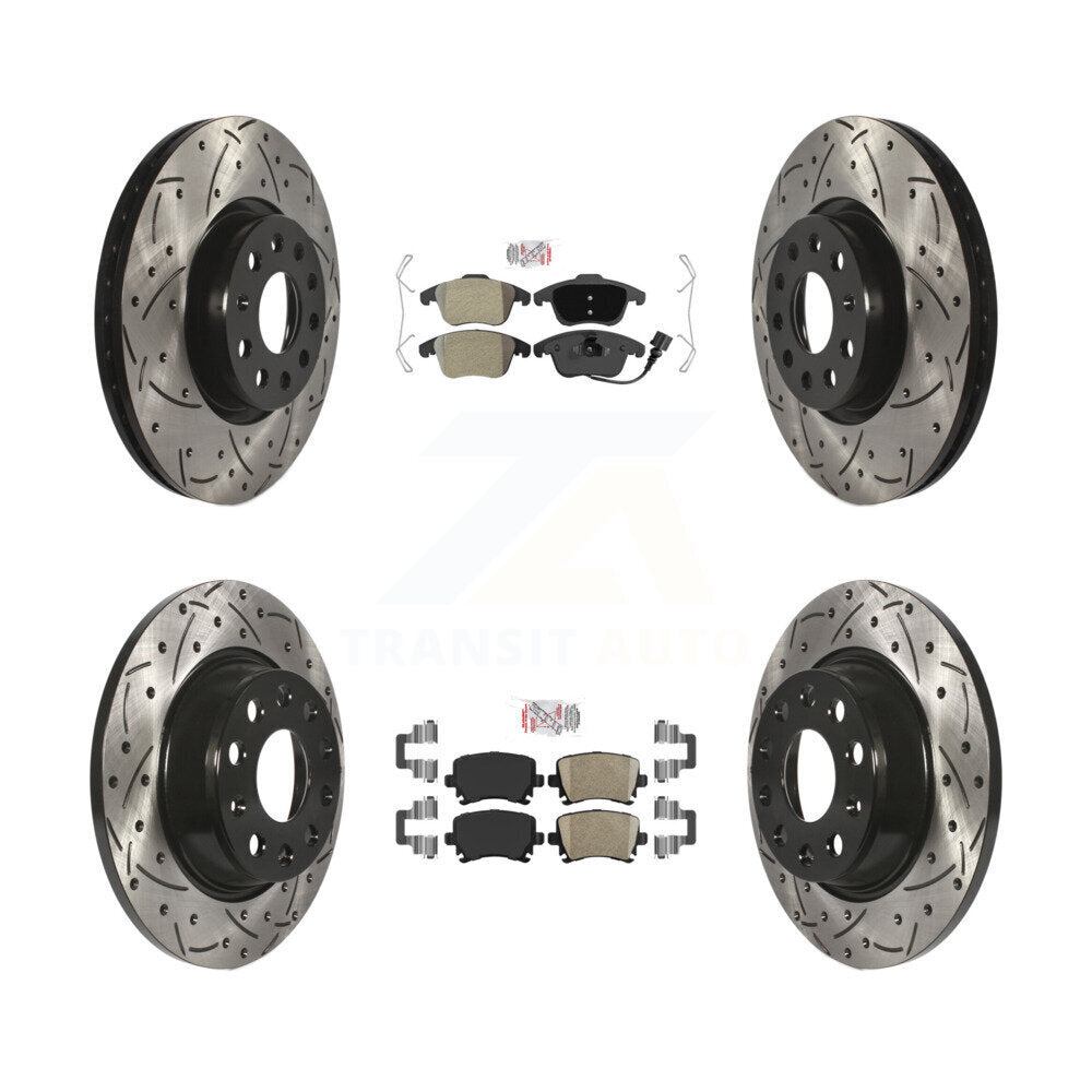 Transit Auto KDA-101408 Disc Brake Kit for 2009-2018 Volkswagen Tiguan Limited, Audi Q3, Audi Q3 Quattro & more - Front and Rear product image
