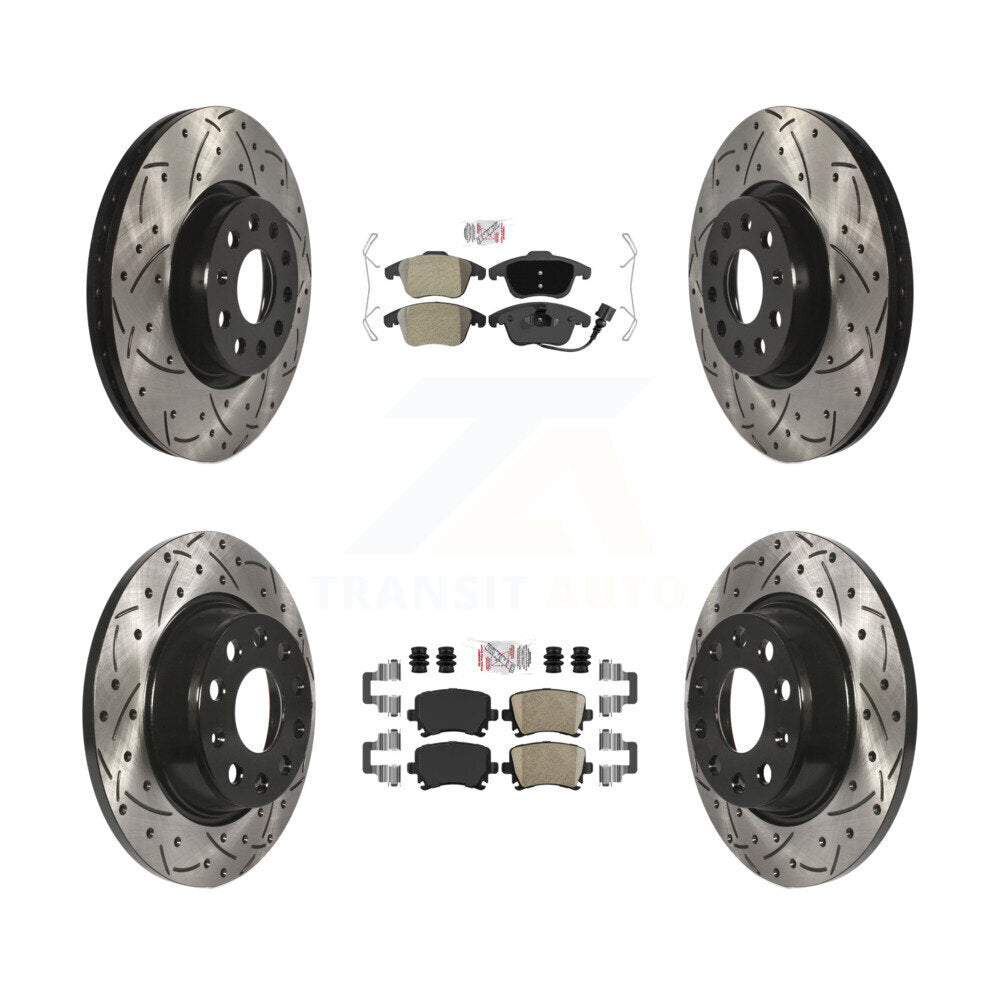 Transit Auto KDA-101409 Disc Brake Kit for 2009-2018 Volkswagen Tiguan Limited, Audi Q3, Audi Q3 Quattro & more - Front and Rear product image