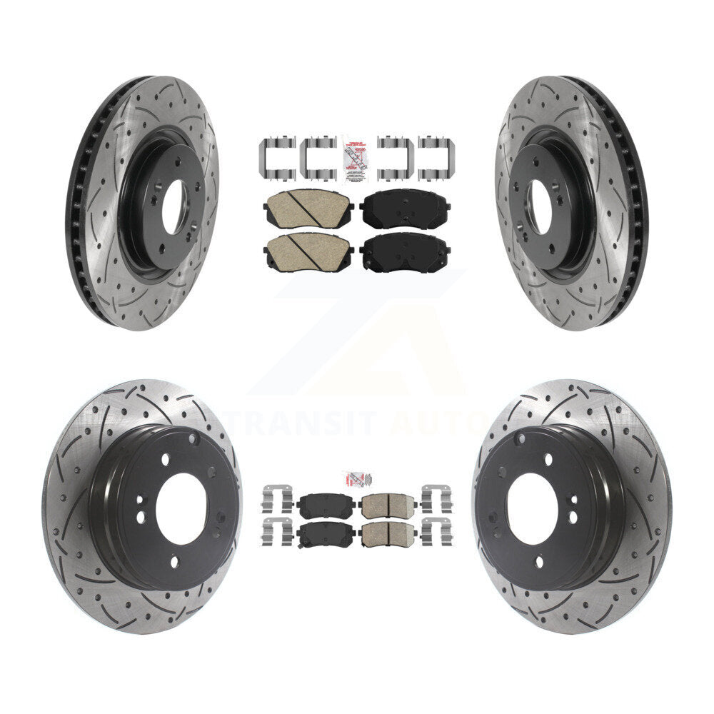 Transit Auto KDA-101480 Disc Brake Kit for 2014-2017 Hyundai Tucson, Kia Cadenza - Front and Rear product image