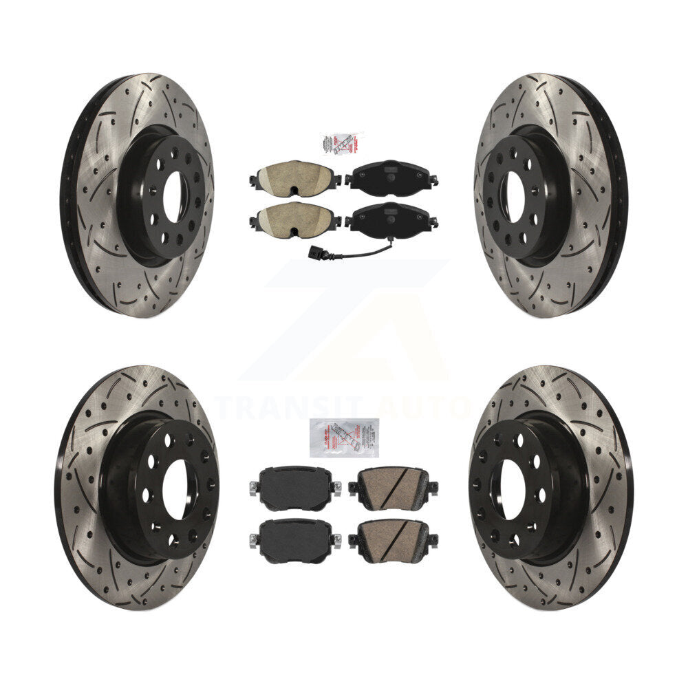 Transit Auto KDA-101596 Disc Brake Kit for 2015-2022 Volkswagen Passat, Volkswagen Golf Alltrack, Volkswagen Golf SportWagen & more - Front and Rear product image