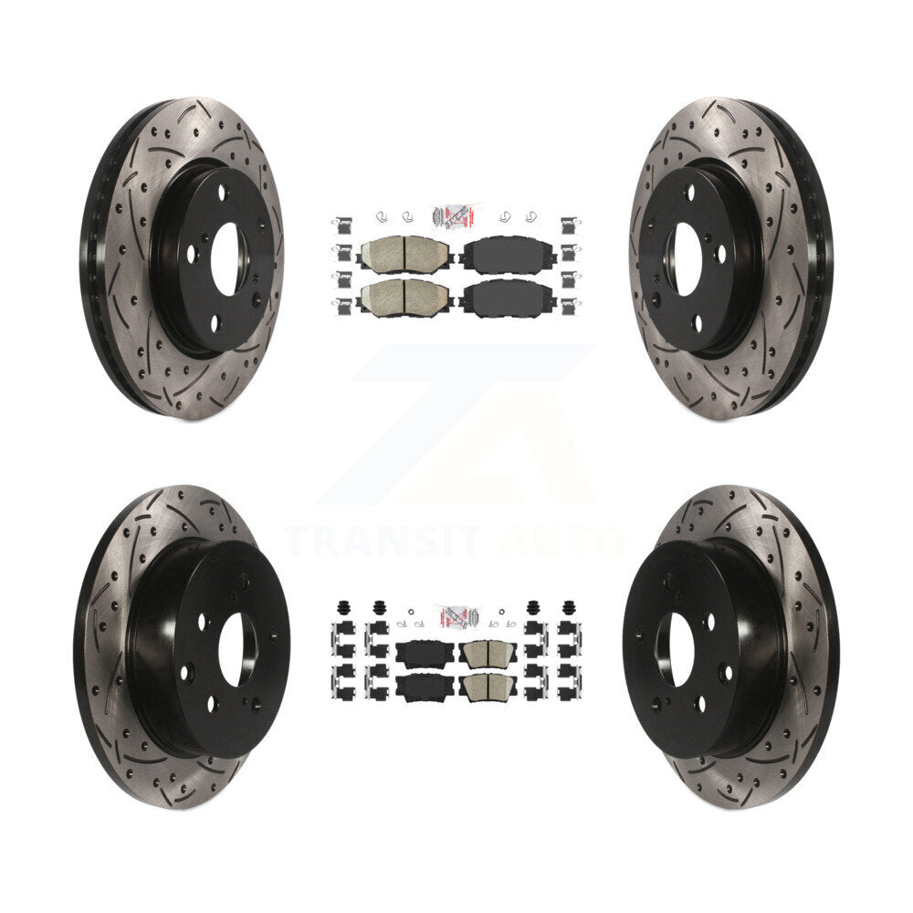 Transit Auto KDA-101698 Disc Brake Kit for 2006-2018 Toyota RAV4, Lexus HS250h - Front and Rear product image