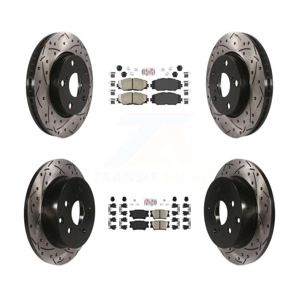 Transit Auto KDA-101700 Disc Brake Kit for 2006-2018 Toyota RAV4, Lexus HS250h - Front and Rear product image