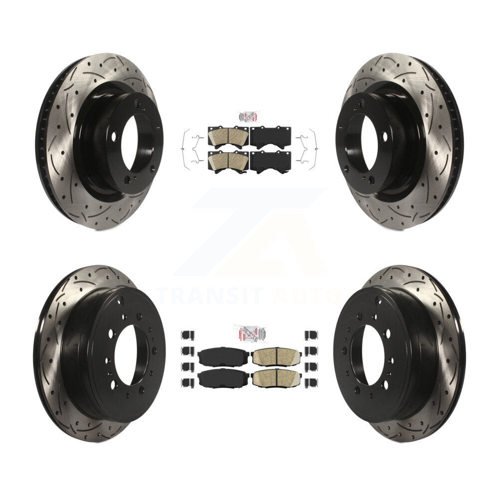 Transit Auto KDA-101768 Disc Brake Kit for 2007-2022 Toyota Land Cruiser, Lexus LX570, Toyota Sequoia & more - Front and Rear product image