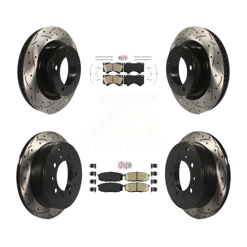 Transit Auto KDA-101770 Disc Brake Kit for 2007-2022 Toyota Land Cruiser, Lexus LX570, Toyota Sequoia & more - Front and Rear product image
