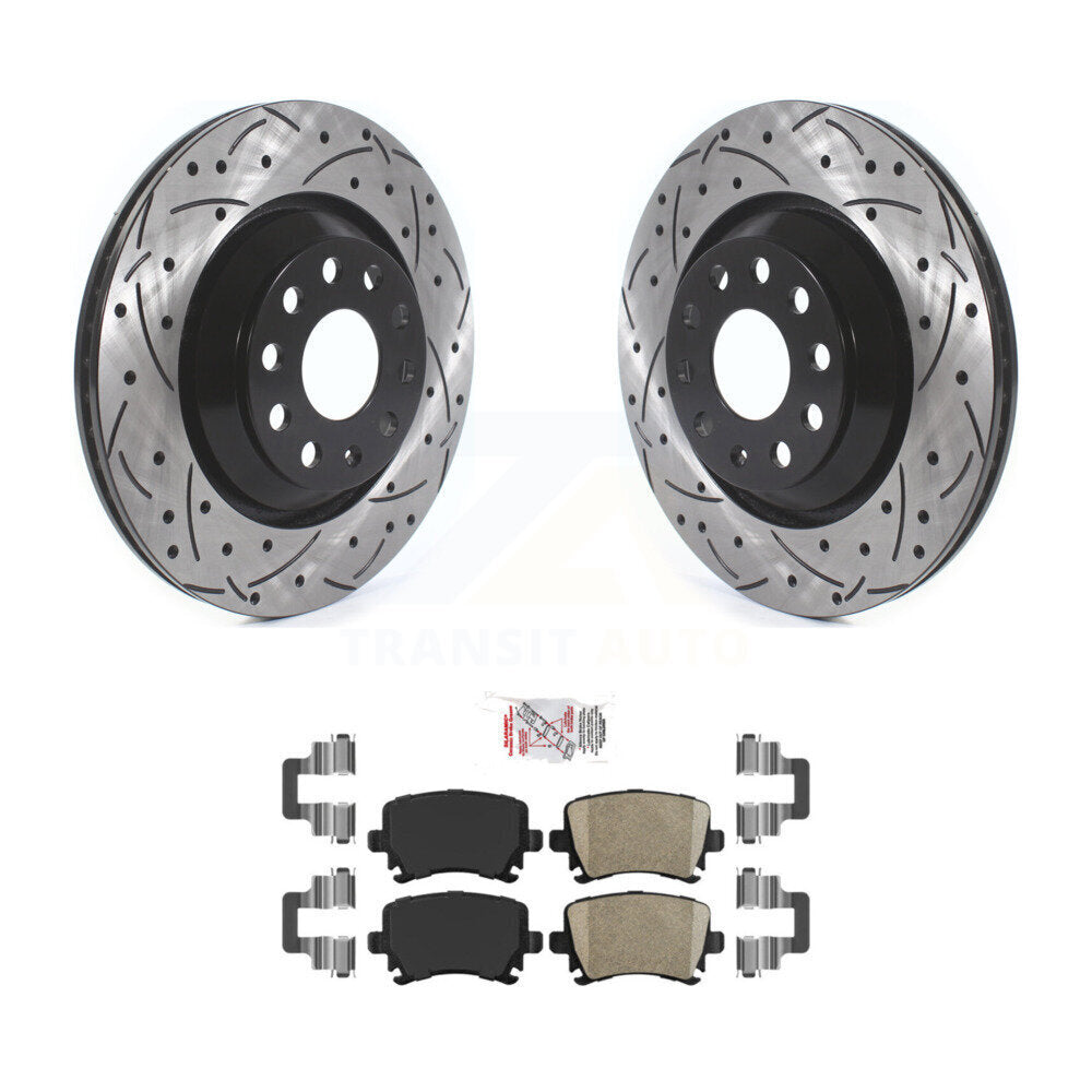 Transit Auto KDA-101924 Disc Brake Kit for 2006-2021 Volkswagen GTI, Volkswagen CC, Volkswagen Golf R & more - Rear product image