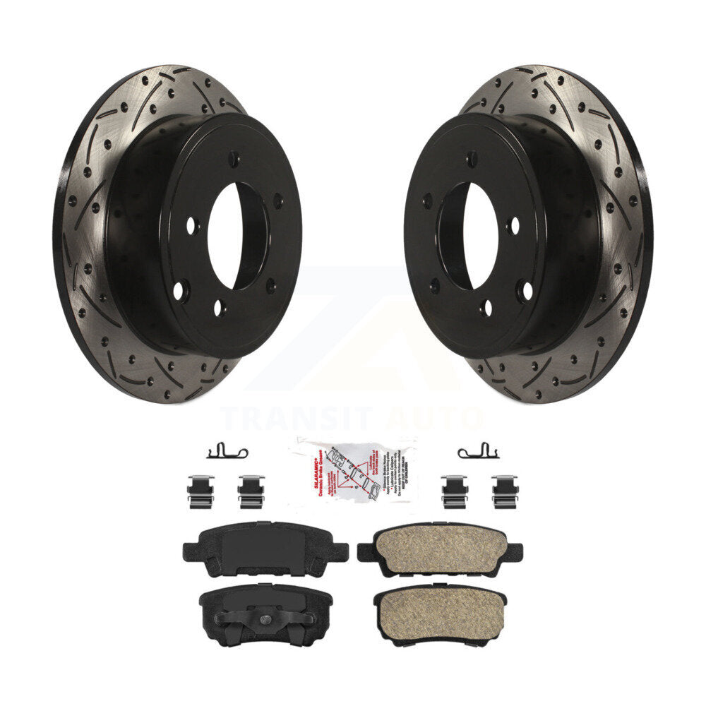 Transit Auto KDA-101966 Disc Brake Kit for 2007-2017 Mitsubishi Lancer, Chrysler 200, Dodge Caliber & more - Rear product image