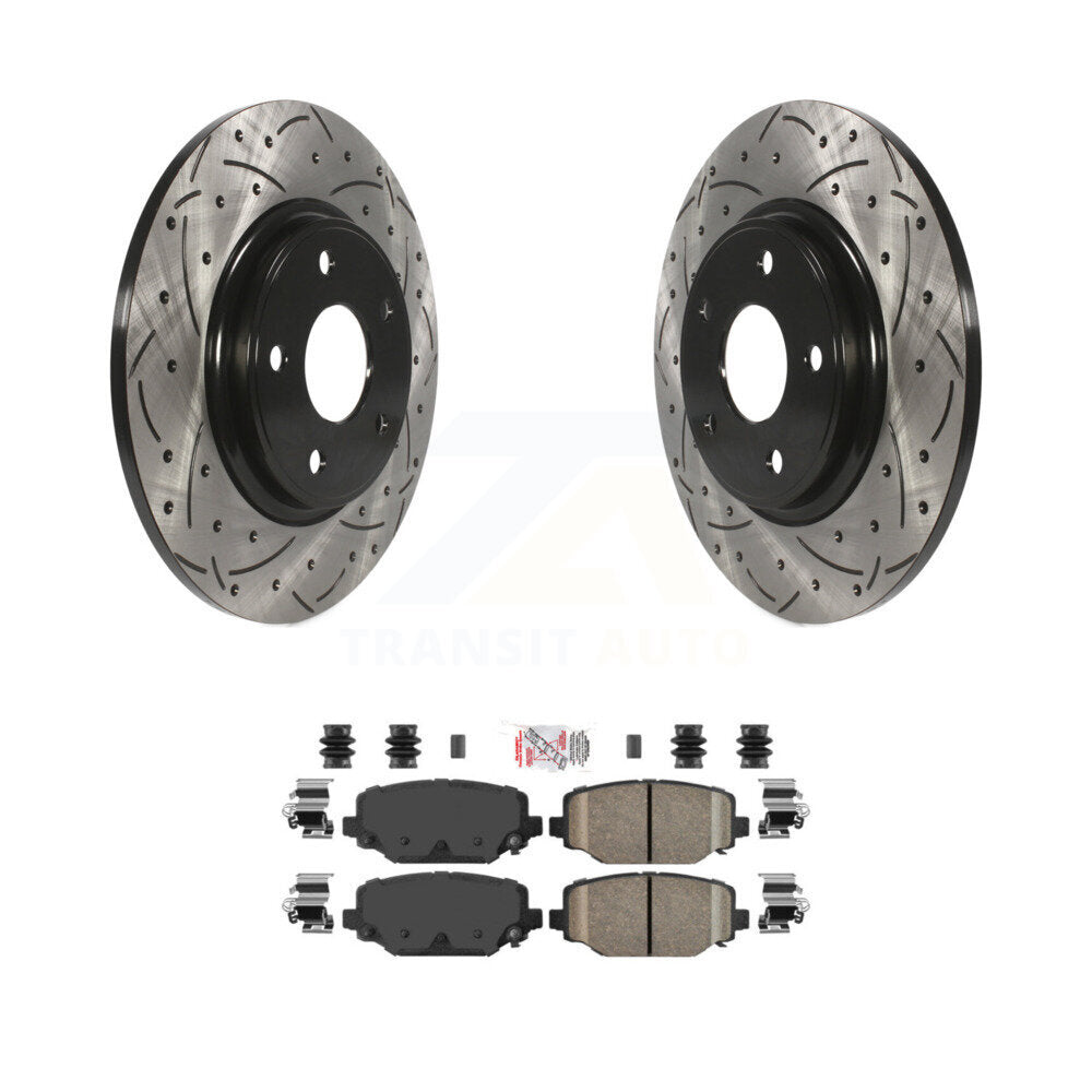 Transit Auto KDA-102286 Disc Brake Kit for 2012-2020 Dodge Grand Caravan, Dodge Journey, Chrysler Town & Country & more - Rear product image