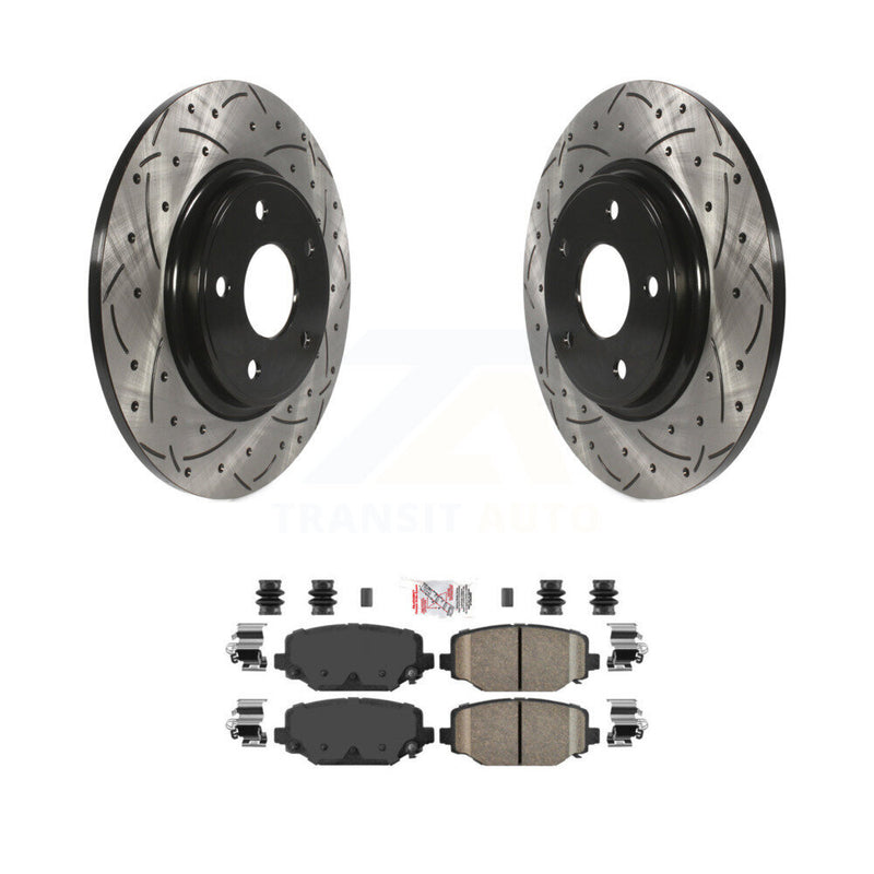 Transit Auto KDA-102286 Disc Brake Kit for 2012-2020 Dodge Grand Caravan, Dodge Journey, Chrysler Town & Country & more - Rear product image