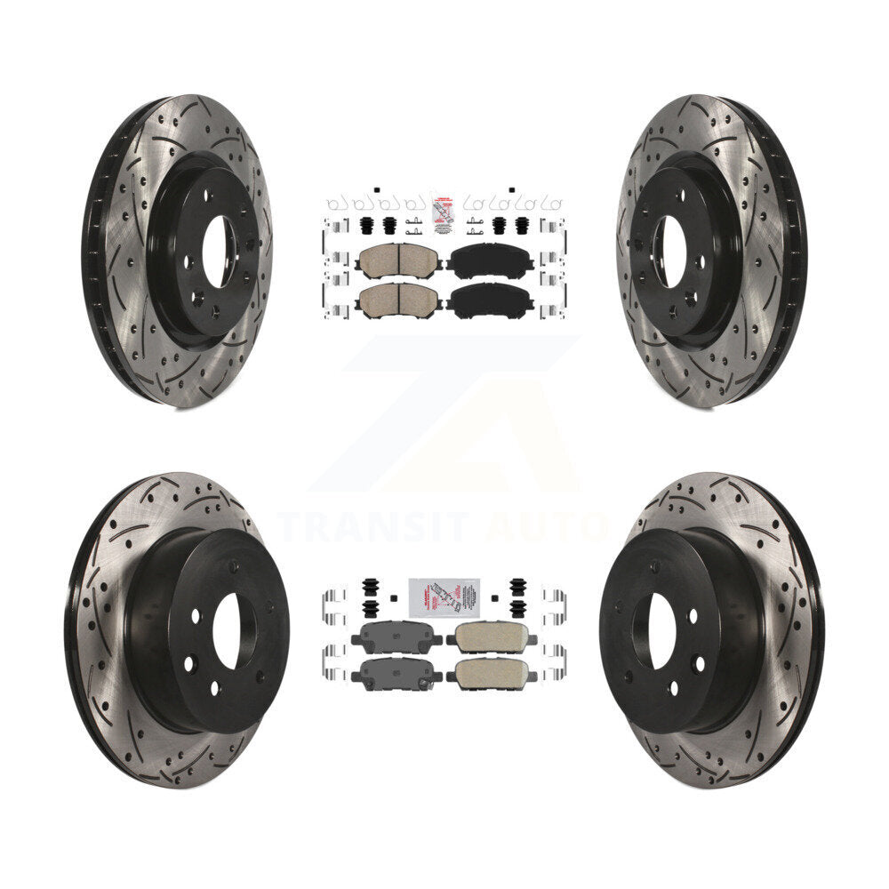 Transit Auto KDA-102467 Disc Brake Kit for 2014-2023 Nissan Rogue, Nissan Rogue Sport, Nissan Qashqai - Front and Rear product image