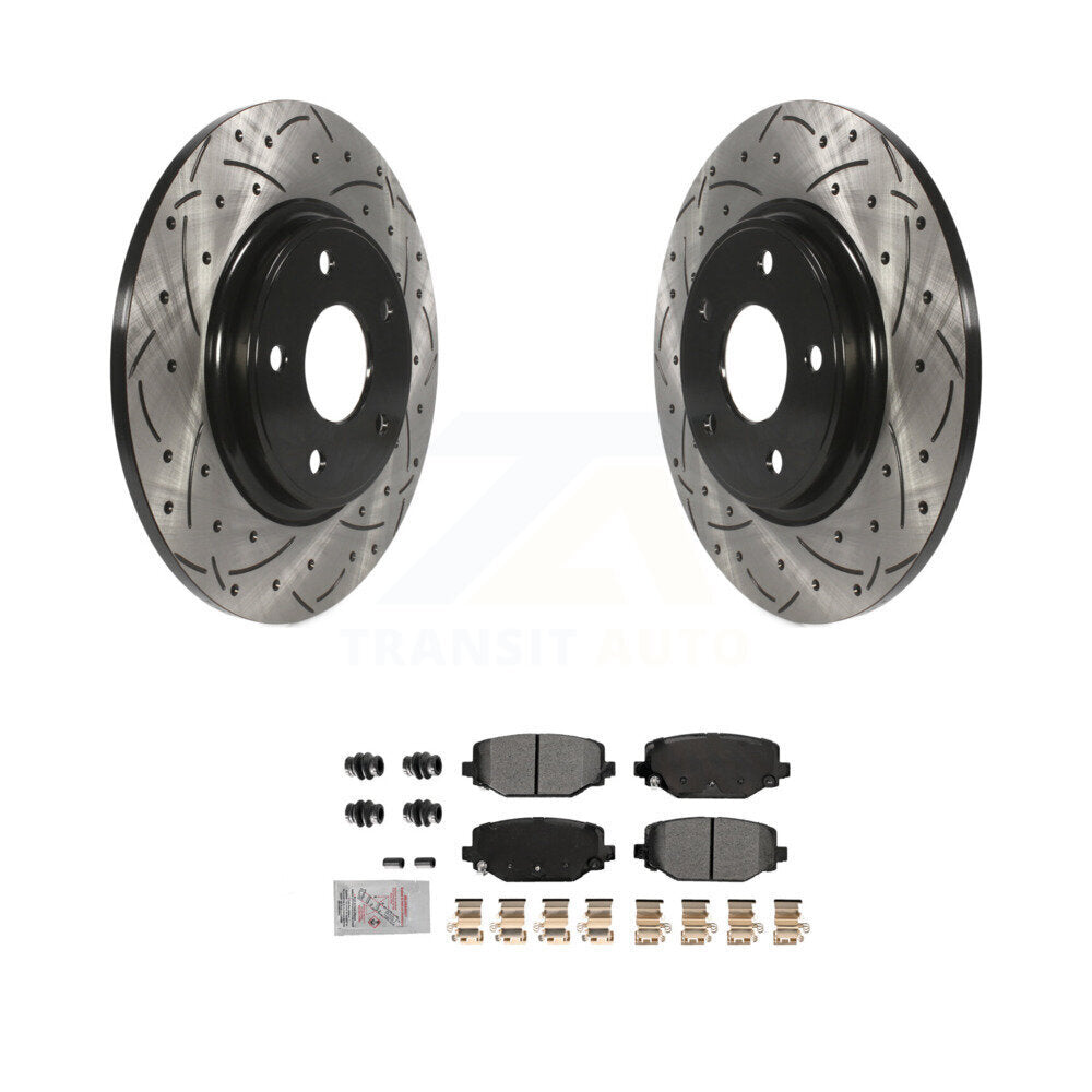 Transit Auto KDA-102772 Disc Brake Kit for 2012-2020 Dodge Grand Caravan, Dodge Journey, Chrysler Town & Country & more - Rear product image