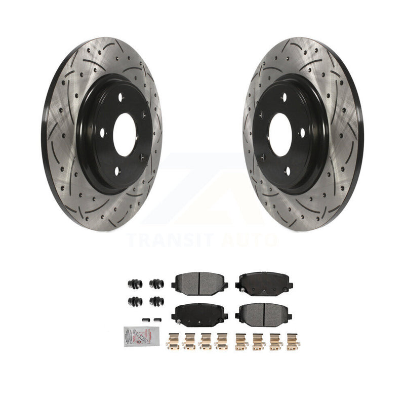 Transit Auto KDA-102772 Disc Brake Kit for 2012-2020 Dodge Grand Caravan, Dodge Journey, Chrysler Town & Country & more - Rear product image