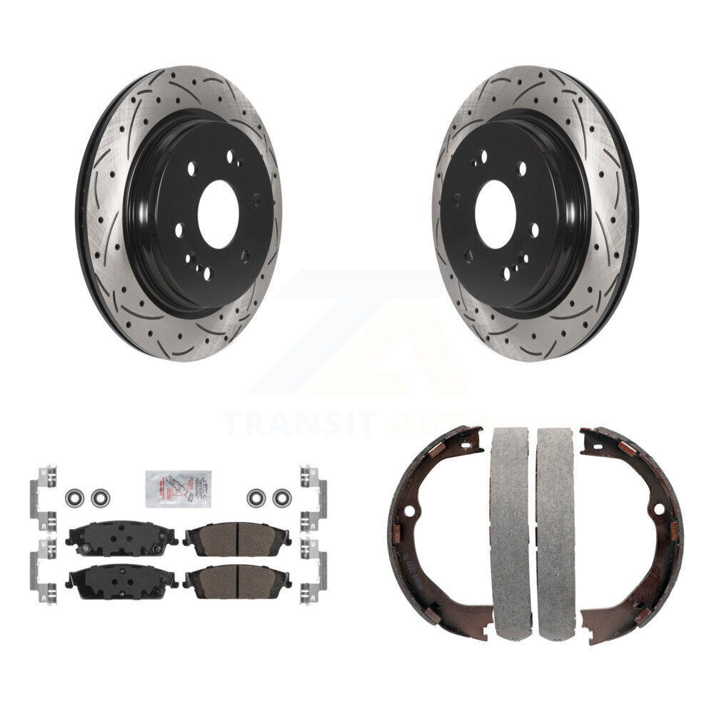 Transit Auto KDA-103296 Disc Brake Kit for 2019 Chevrolet Silverado 1500 LD, GMC Sierra 1500 Limited - Rear product image