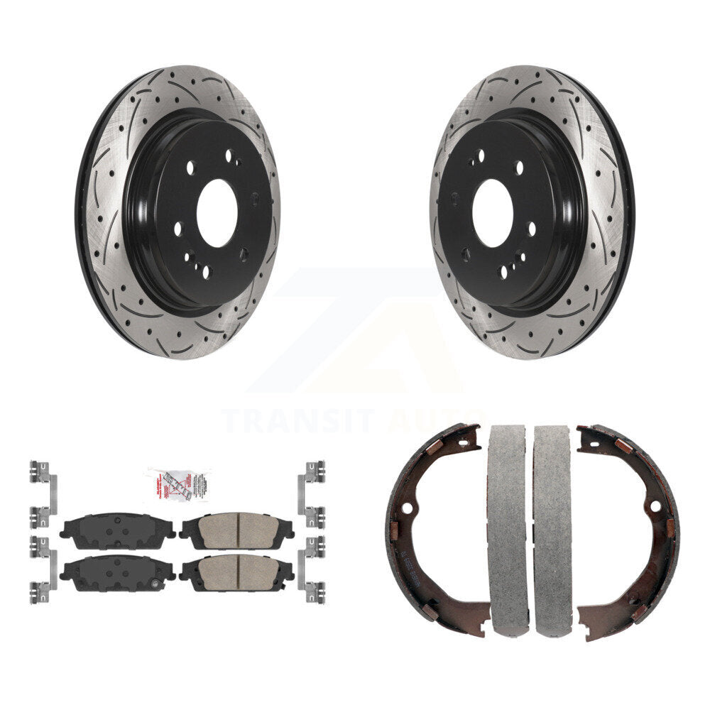 Transit Auto KDA-103298 Disc Brake Kit for 2019 Chevrolet Silverado 1500 LD, GMC Sierra 1500 Limited - Rear product image