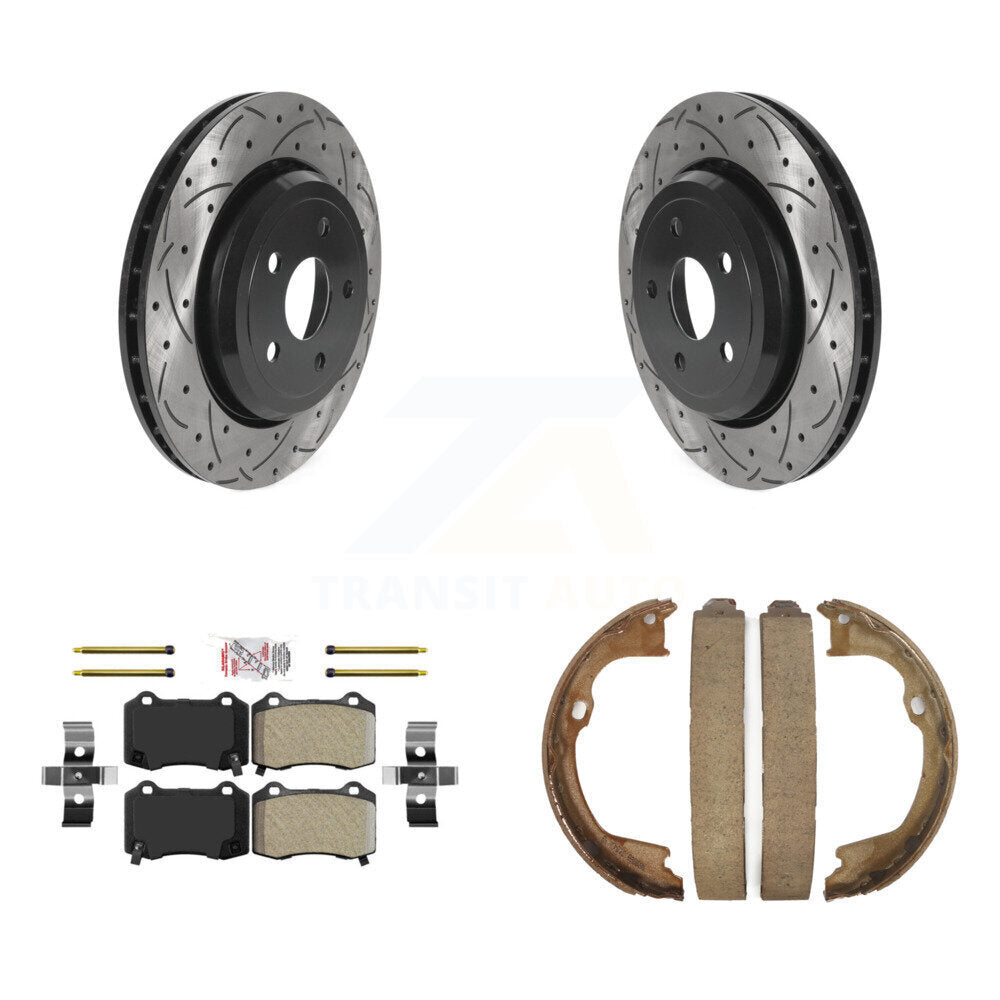 Transit Auto KDA-103311 Disc Brake Kit for 2012-2022 Dodge Durango, Jeep Grand Cherokee - Rear product image