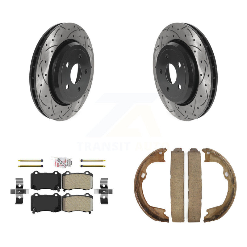 Transit Auto KDA-103311 Disc Brake Kit for 2012-2022 Dodge Durango, Jeep Grand Cherokee - Rear product image