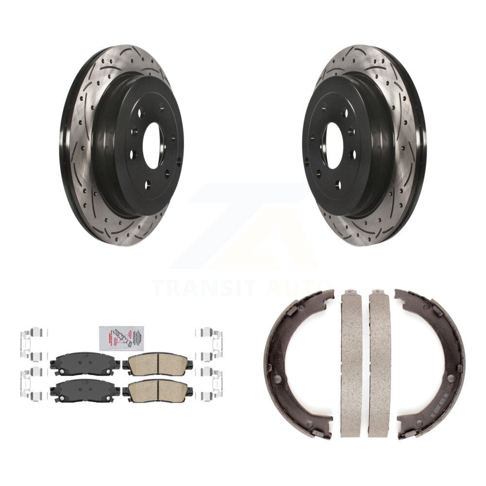 Transit Auto KDA-103321 Disc Brake Kit for 2007-2017 GMC Acadia Limited, Chevrolet Traverse, Buick Enclave & more - Rear product image