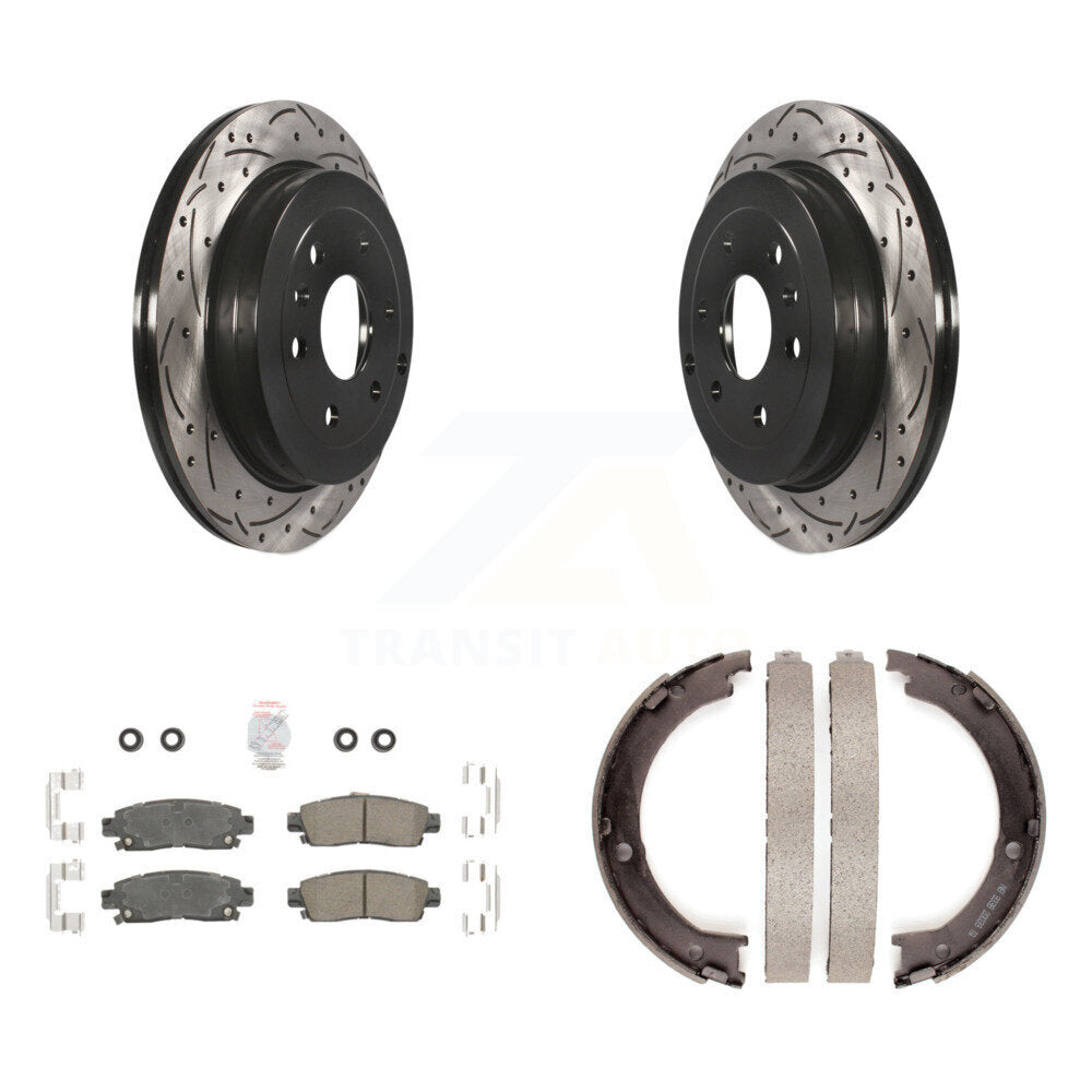 Transit Auto KDA-103322 Disc Brake Kit for 2007-2017 GMC Acadia Limited, Chevrolet Traverse, Buick Enclave & more - Rear product image
