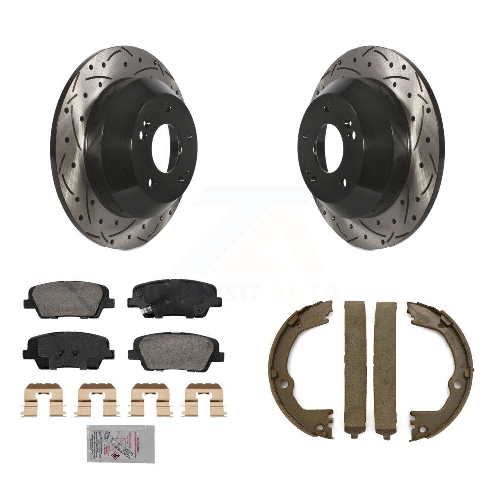 Transit Auto KDA-103342 Disc Brake Kit for 2013-2016 Hyundai Santa Fe XL, Kia Sorento, Hyundai Santa Fe & more - Rear product image