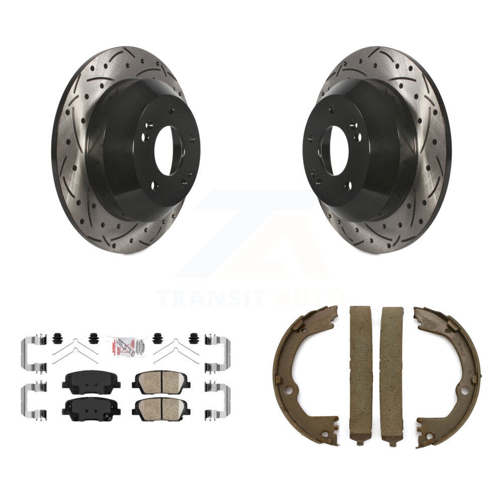 Transit Auto KDA-103344 Disc Brake Kit for 2014-2019 Hyundai Santa Fe XL, Hyundai Santa Fe, Hyundai Santa Fe Sport & more - Rear product image