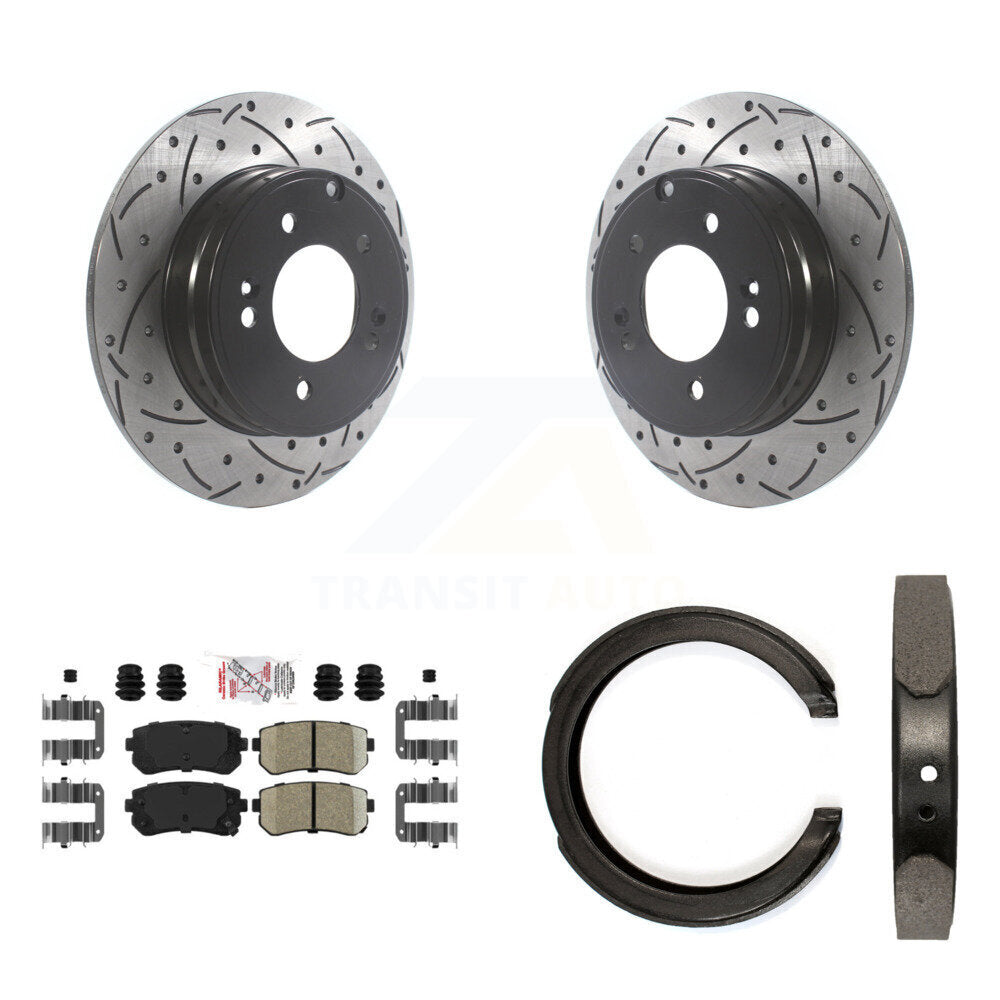 Transit Auto KDA-103369 Disc Brake Kit for 2014-2017 Hyundai Tucson, Hyundai Sonata, Kia Cadenza - Rear product image