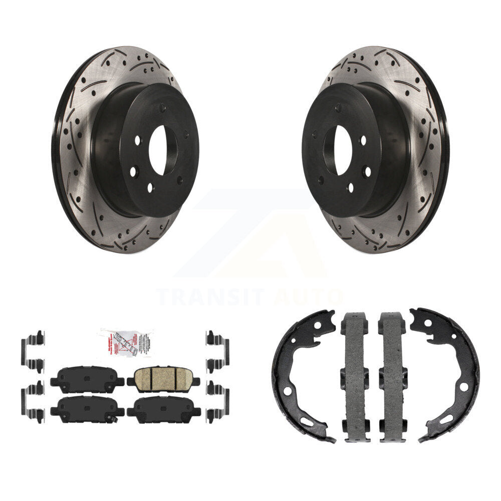 Transit Auto KDA-103492 Disc Brake Kit for 2014-2023 Nissan Rogue Sport, Nissan Rogue, Nissan Qashqai - Rear product image