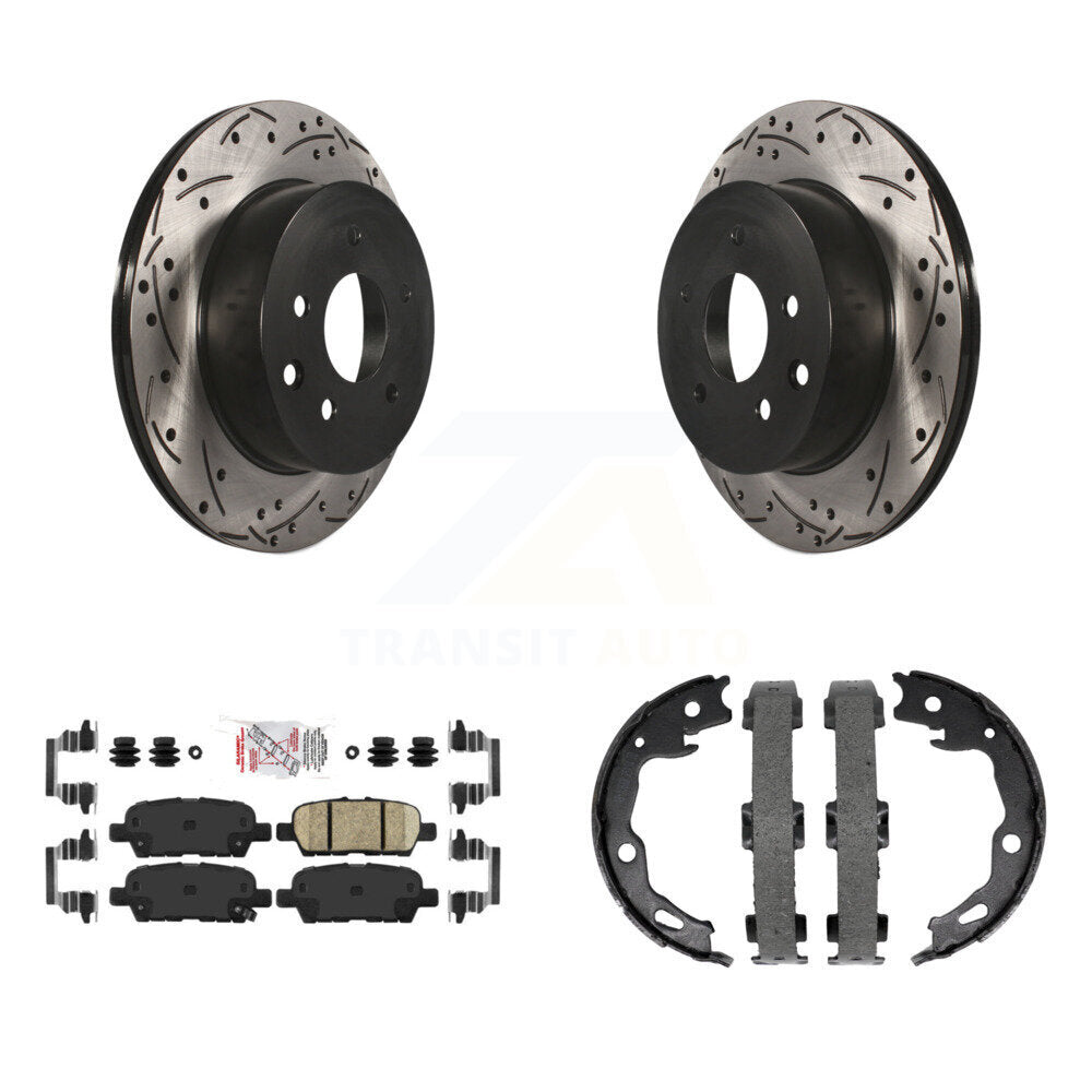 Transit Auto KDA-103493 Disc Brake Kit for 2014-2023 Nissan Rogue Sport, Nissan Rogue, Nissan Qashqai - Rear product image
