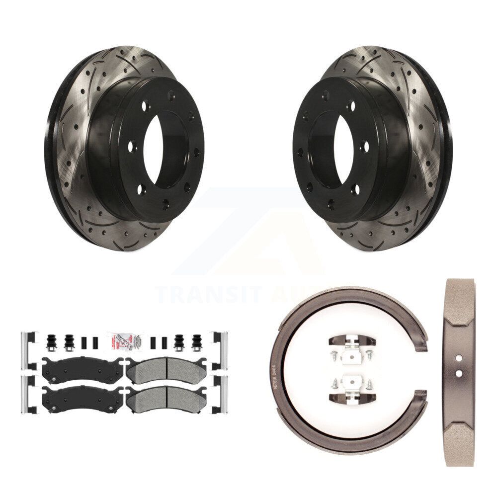 Transit Auto KDA-103527 Disc Brake Kit for 2001-2006 Chevrolet Silverado 1500 HD, GMC Sierra 1500 HD, GMC Sierra 2500 & more - Rear product image
