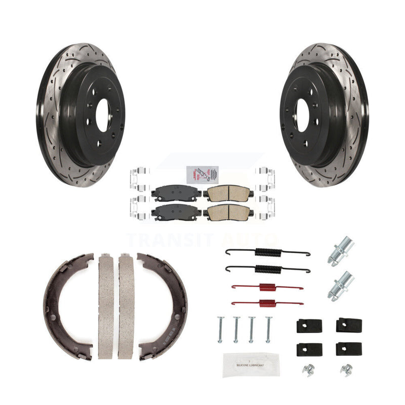 Transit Auto KDA-103608 Disc Brake Kit for 2007-2017 GMC Acadia Limited, Chevrolet Traverse, Buick Enclave & more - Rear product image