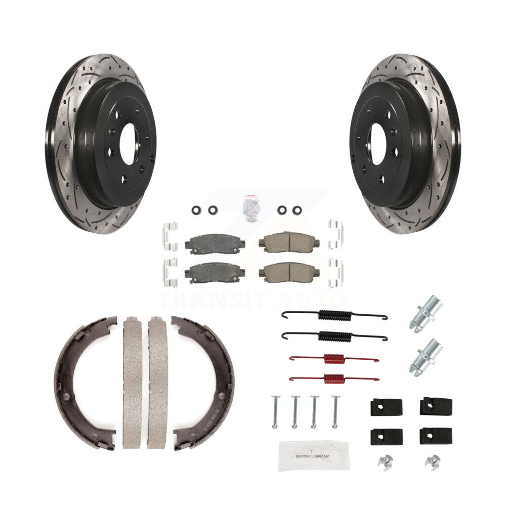 Transit Auto KDA-103609 Disc Brake Kit for 2007-2017 GMC Acadia Limited, Chevrolet Traverse, Buick Enclave & more - Rear product image