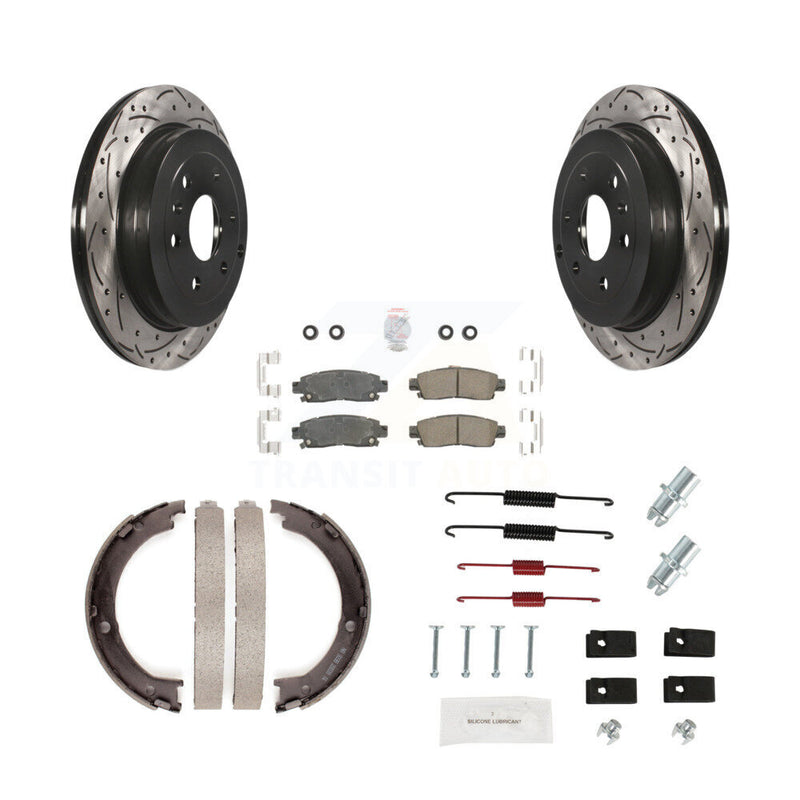 Transit Auto KDA-103609 Disc Brake Kit for 2007-2017 GMC Acadia Limited, Chevrolet Traverse, Buick Enclave & more - Rear product image