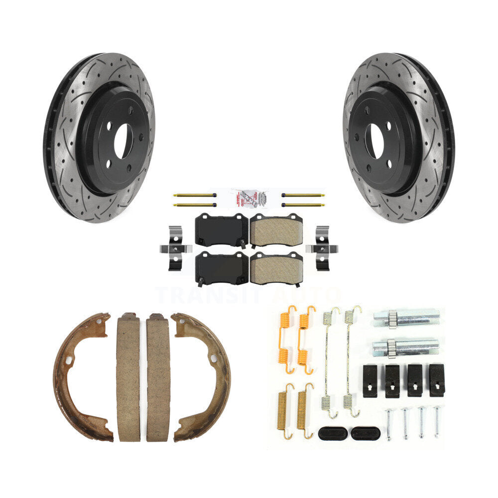 Transit Auto KDA-103711 Disc Brake Kit for 2012-2022 Dodge Durango, Jeep Grand Cherokee - Rear product image