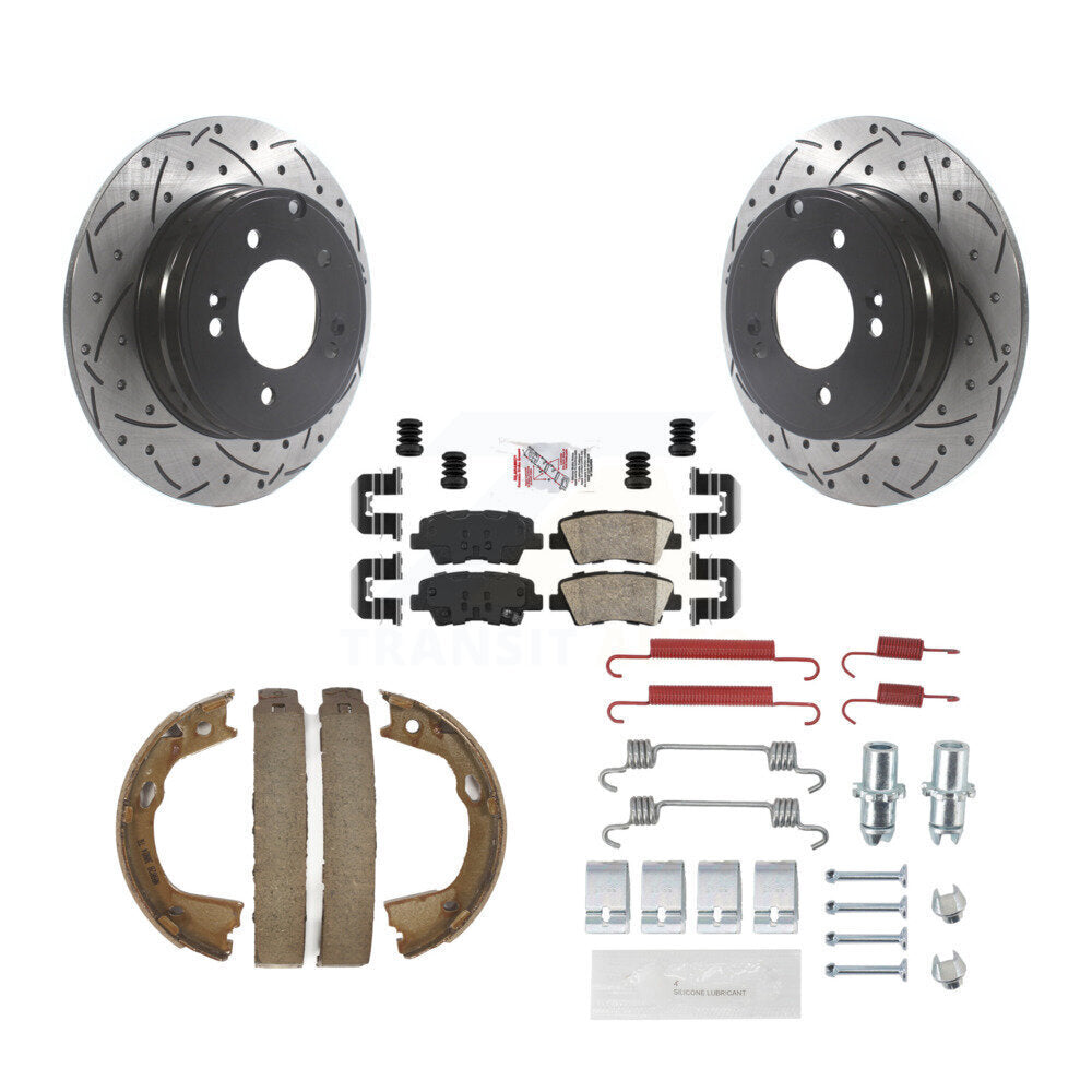 Transit Auto KDA-103789 Disc Brake Kit for 2011-2017 Hyundai Azera, Hyundai Sonata, Kia Optima - Rear product image