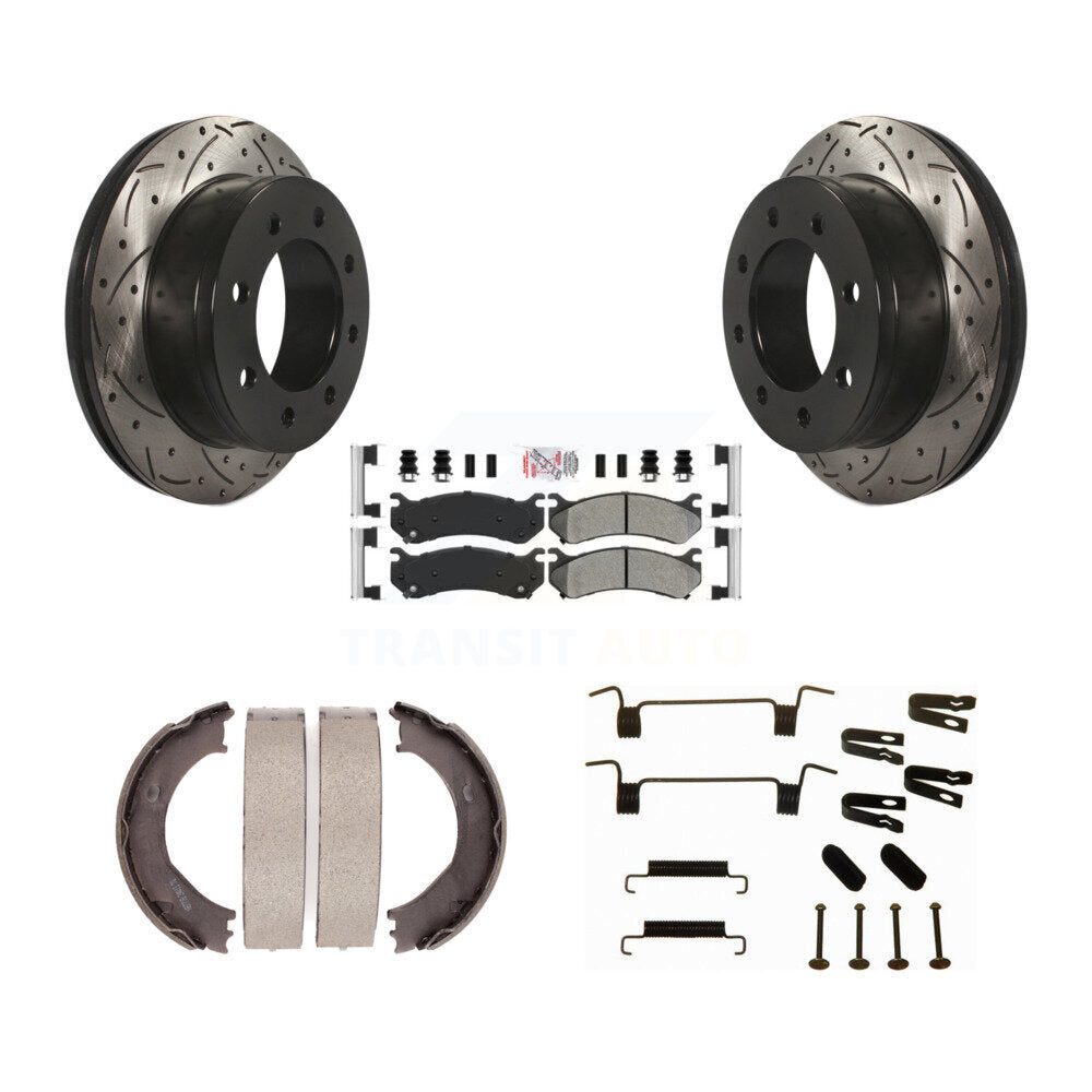 Transit Auto KDA-103856 Disc Brake Kit for 1999-2010 GMC Sierra 3500 HD, Chevrolet Silverado 2500 HD, Chevrolet Suburban 2500 & more - Rear product image