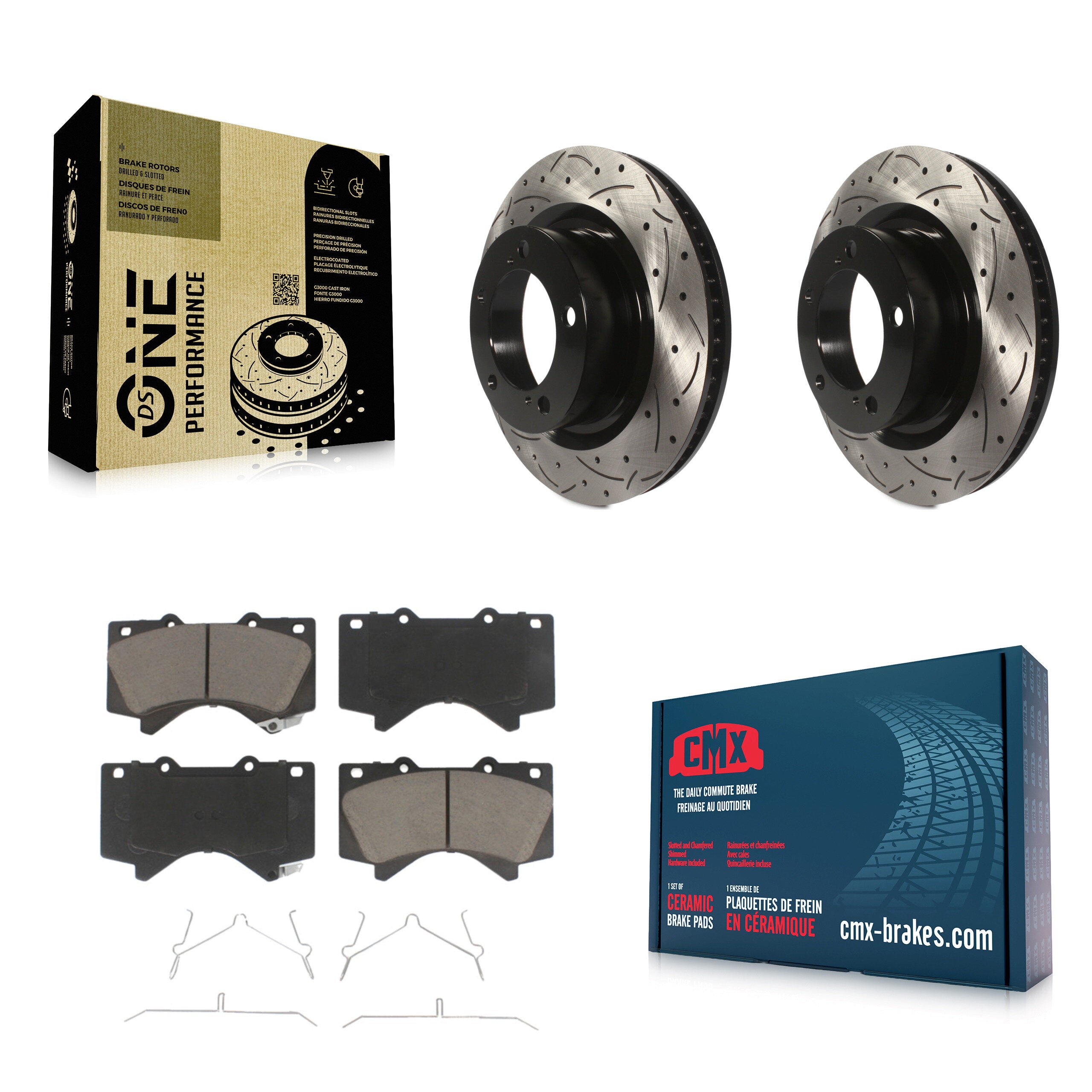 Transit Auto KDC-100013 Disc Brake Kit for 2007-2022 Toyota Land Cruiser, Lexus LX570, Toyota Sequoia & more - Front product image