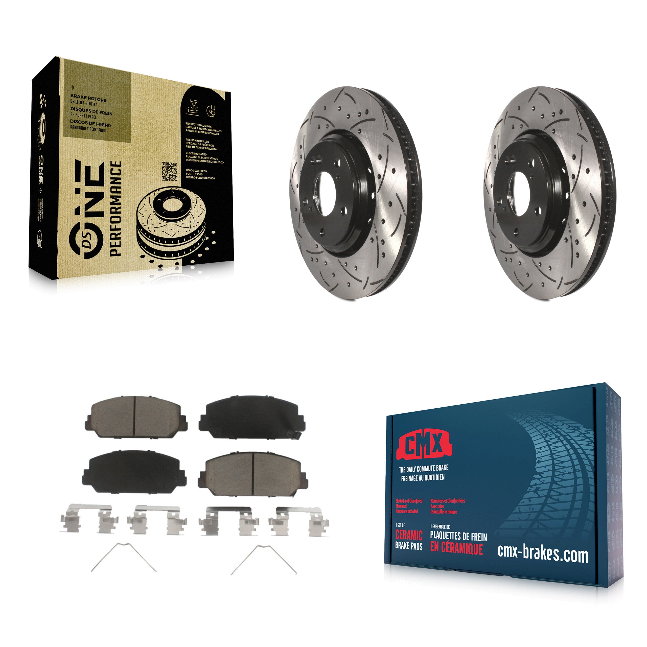 Transit Auto KDC-100026 Disc Brake Kit for 2016-2022 Acura ILX, Honda Accord, Honda Civic - Front product image