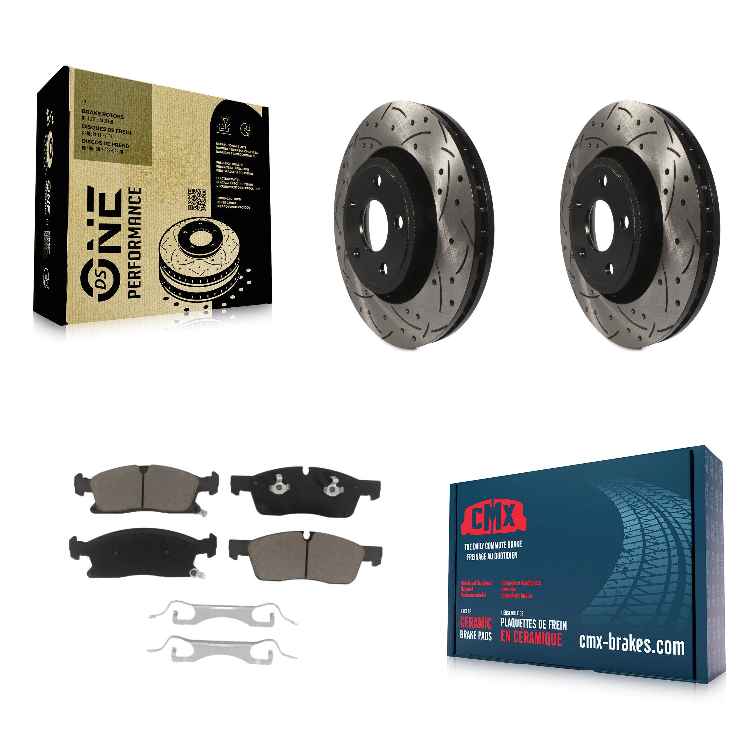 Transit Auto KDC-100032 Disc Brake Kit for 2011-2024 Jeep Grand Cherokee WK, Dodge Durango, Jeep Grand Cherokee - Front product image