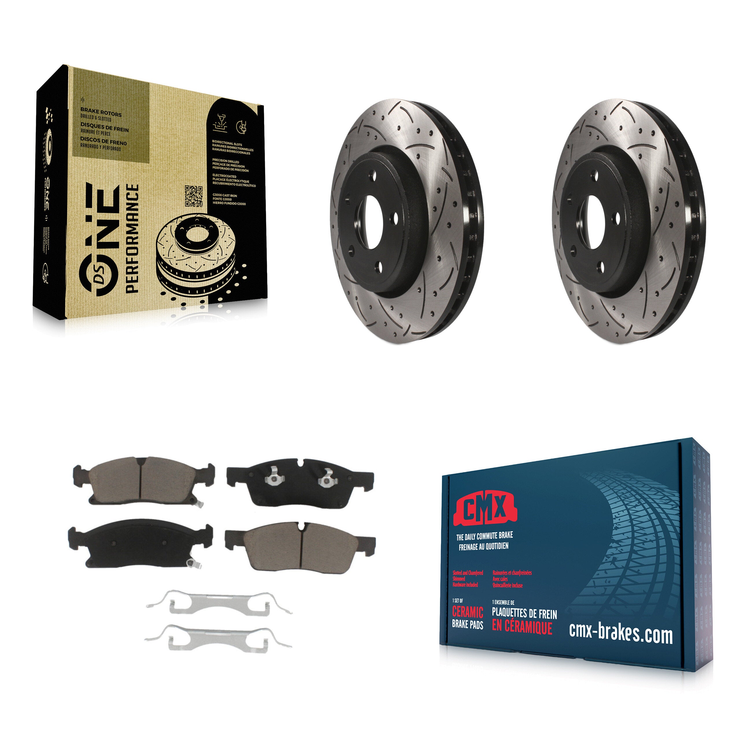 Transit Auto KDC-100033 Disc Brake Kit for 2011-2023 Dodge Durango, Jeep Grand Cherokee - Front product image