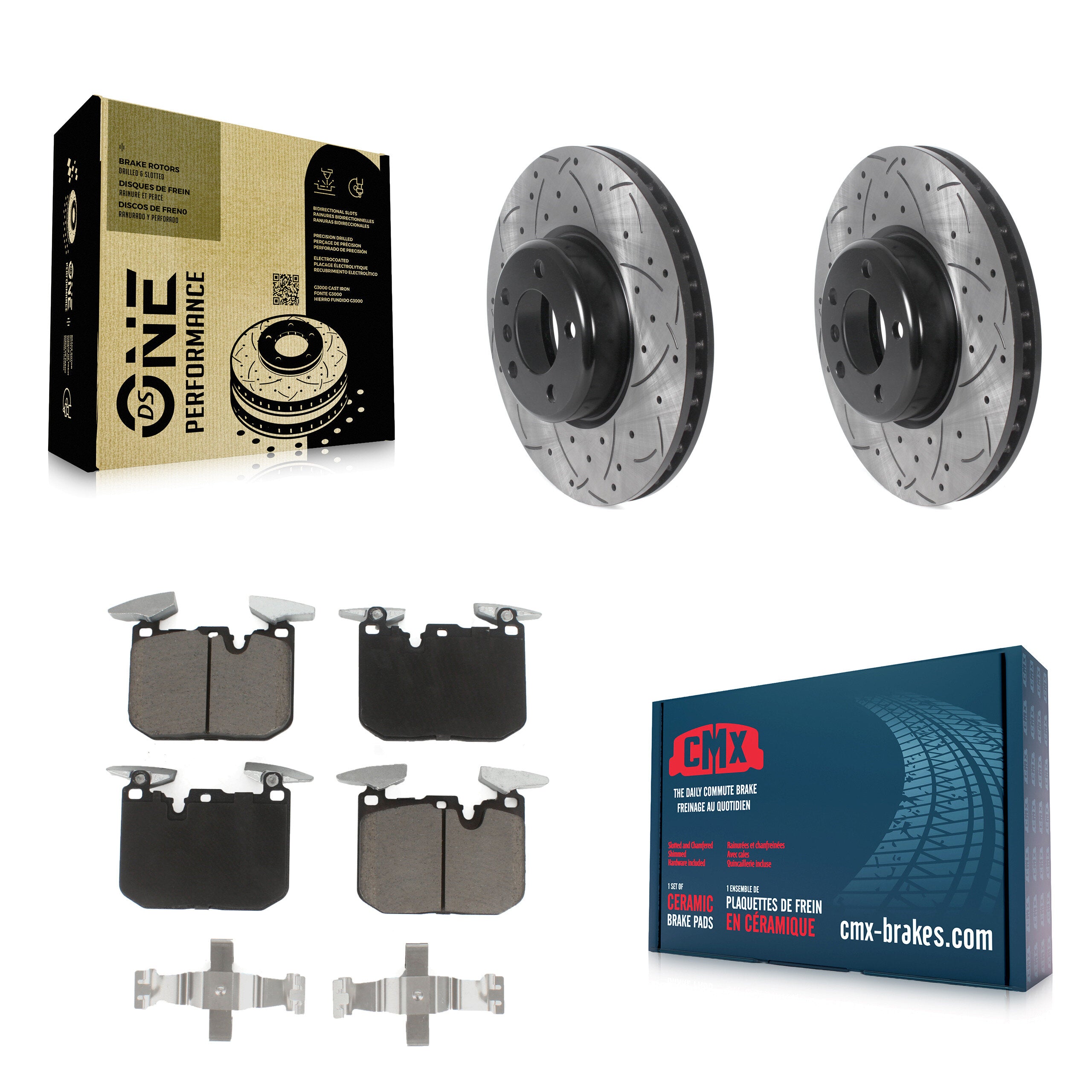 Transit Auto KDC-100040 Disc Brake Kit for 2012-2020 BMW 230i, BMW 230i xDrive, BMW 330i & more - Front product image