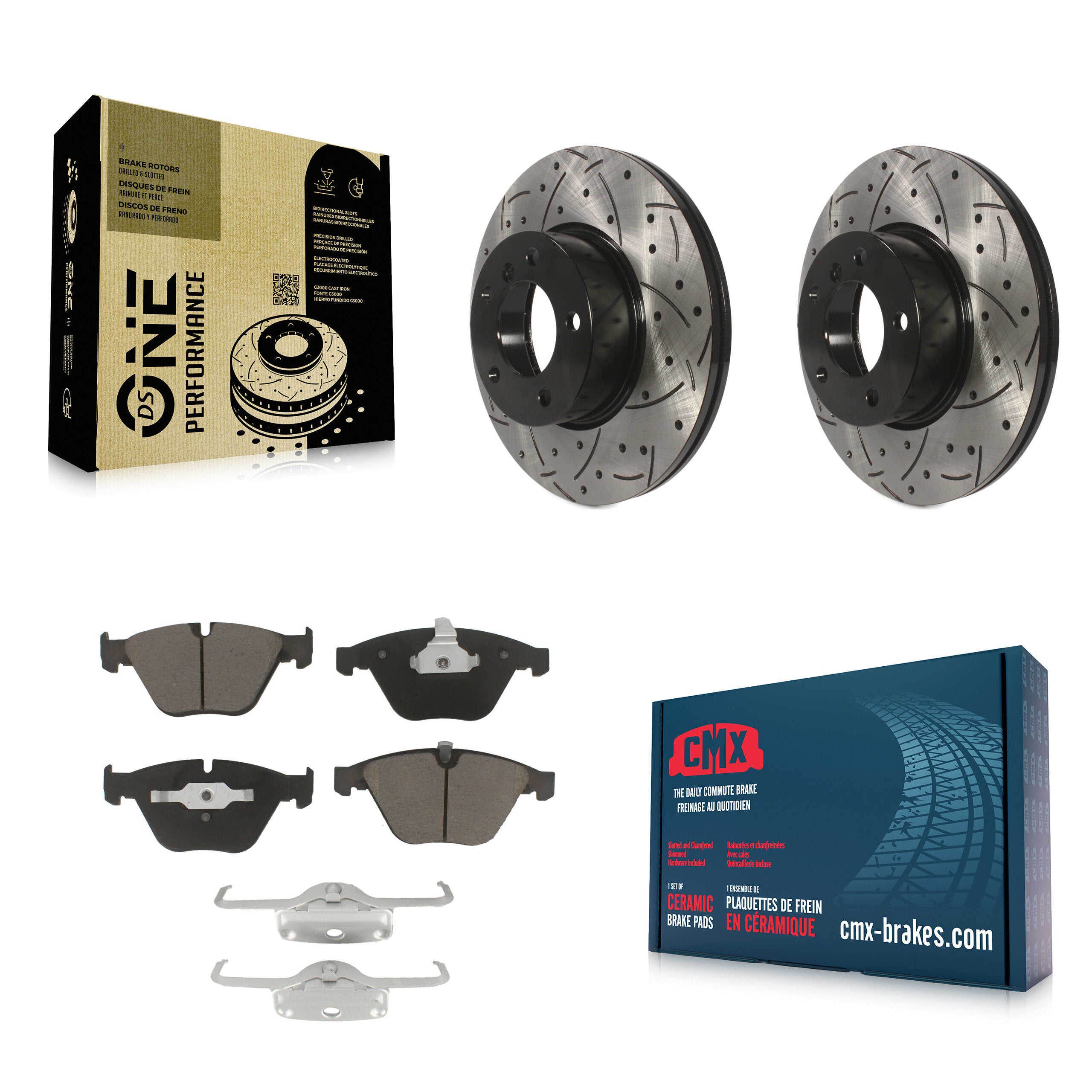 Transit Auto KDC-100041 Disc Brake Kit for 2008-2015 BMW X1, BMW 328i, BMW 328i xDrive & more - Front product image