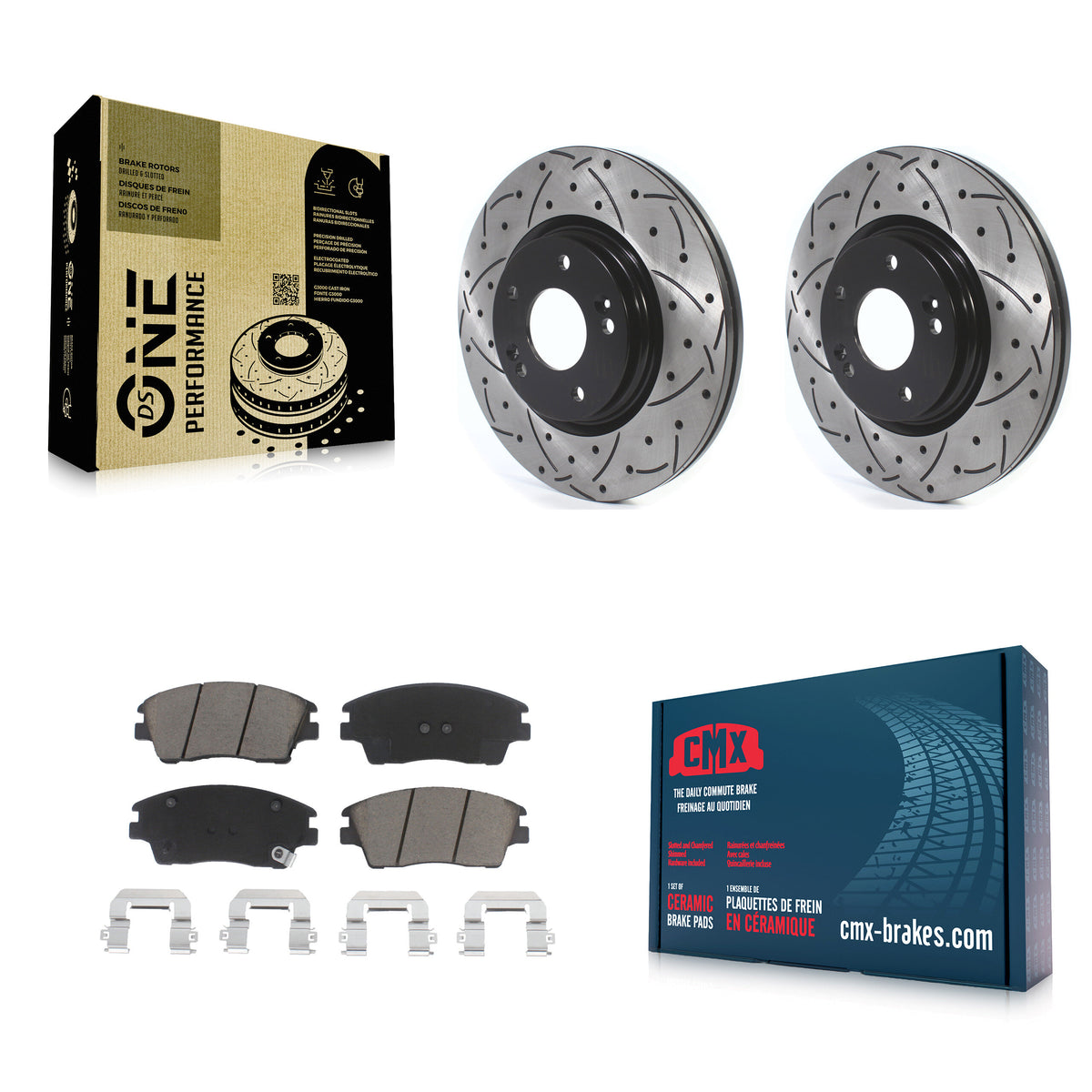 Transit Auto KDC-100044 Disc Brake Kit for 2016-2022 Hyundai Tucson, Hyundai Elantra, Kia Sportage - Front product image