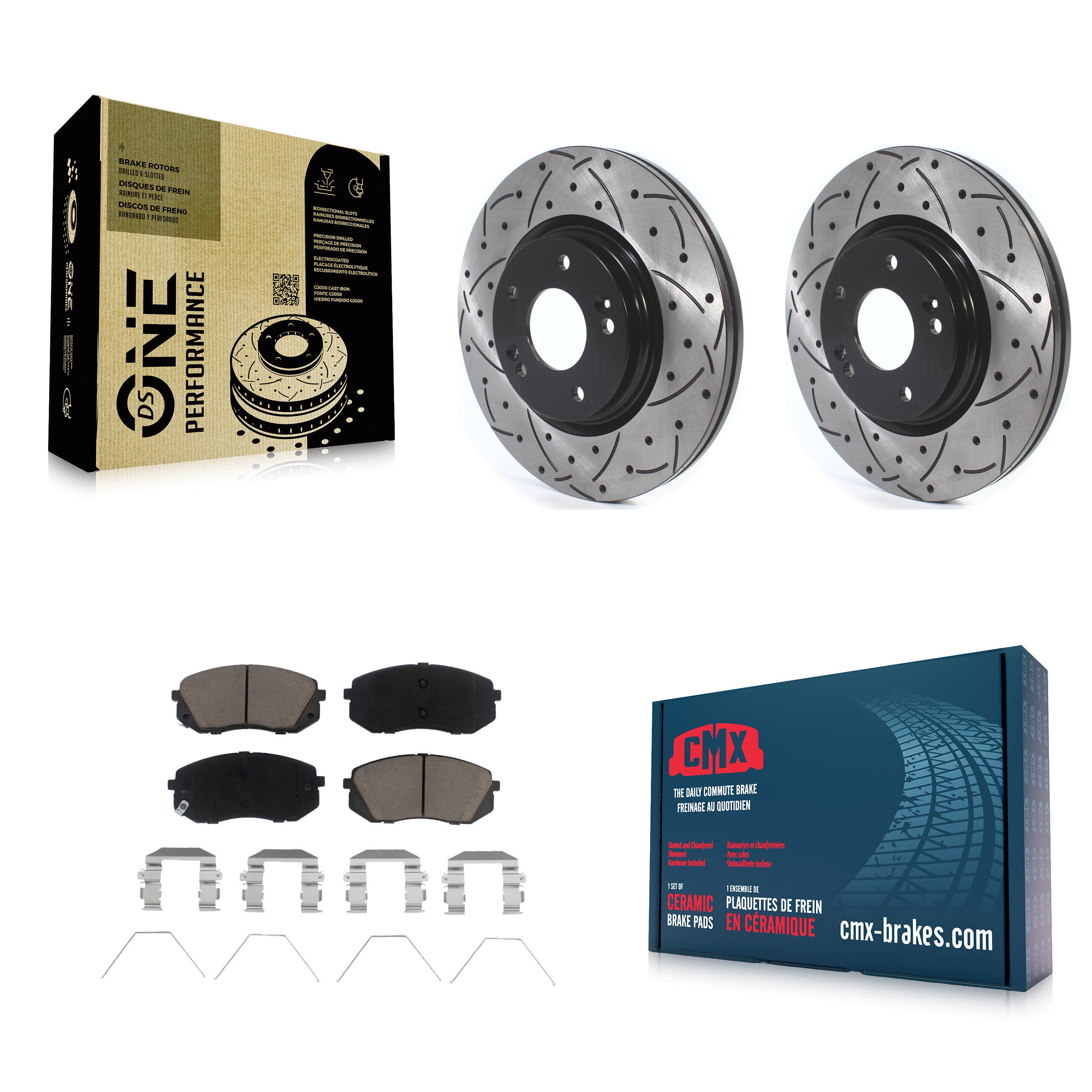 Transit Auto KDC-100049 Disc Brake Kit for 2018-2025 Hyundai Kona, Kia Seltos, Kia Forte5 & more - Front product image